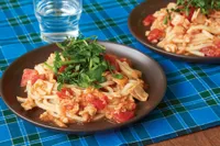 【レシピあり】レンチン１回。夏のお昼は「トマトあえうどん」に決まり！