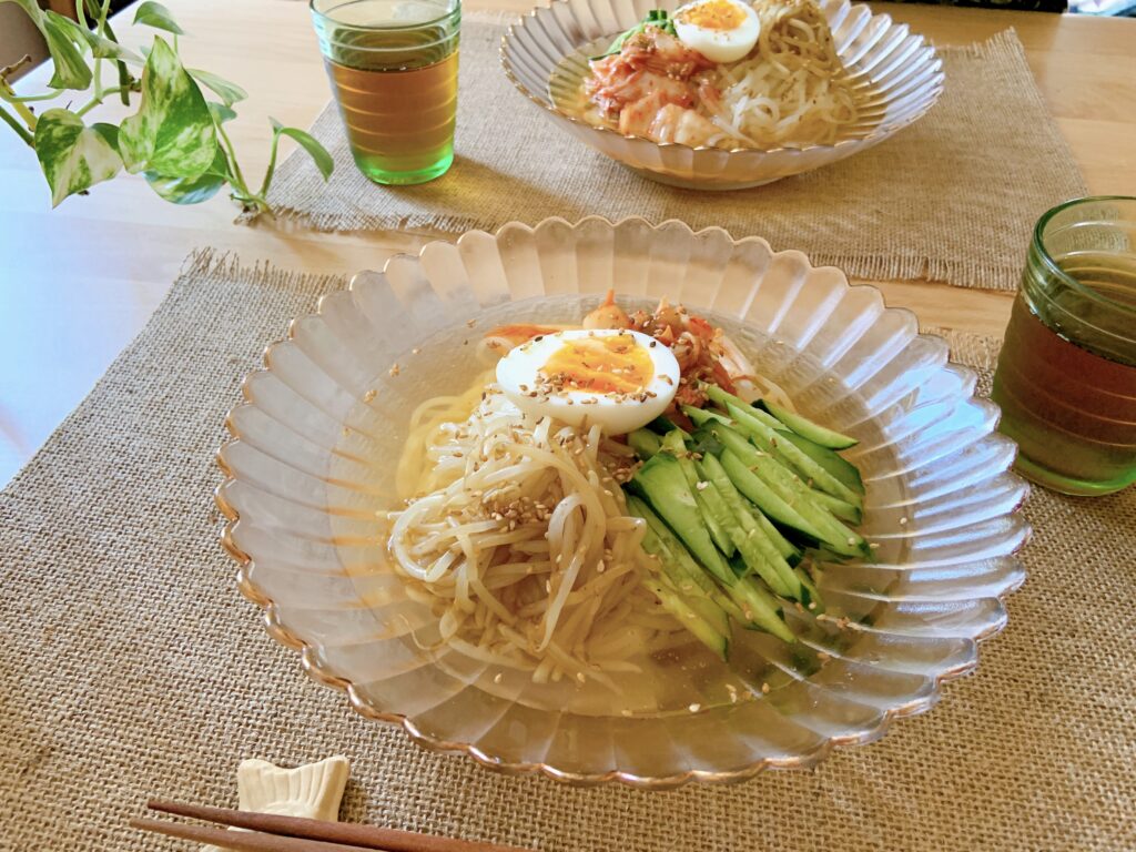 カルディの盛岡発焼肉屋の冷麺、完成したもの