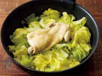 キャベツ1/2玉ペロリ。材料入れてほったらかすだけ『しっとり蒸し鶏』たれも不要！