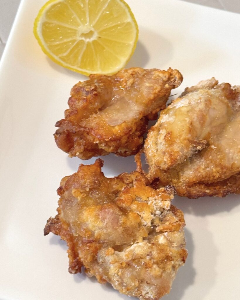 鶏のから揚げとレモン
