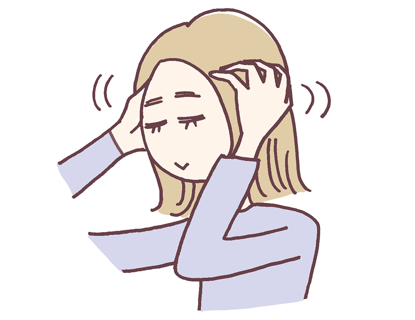 こめかみ部分のコリ